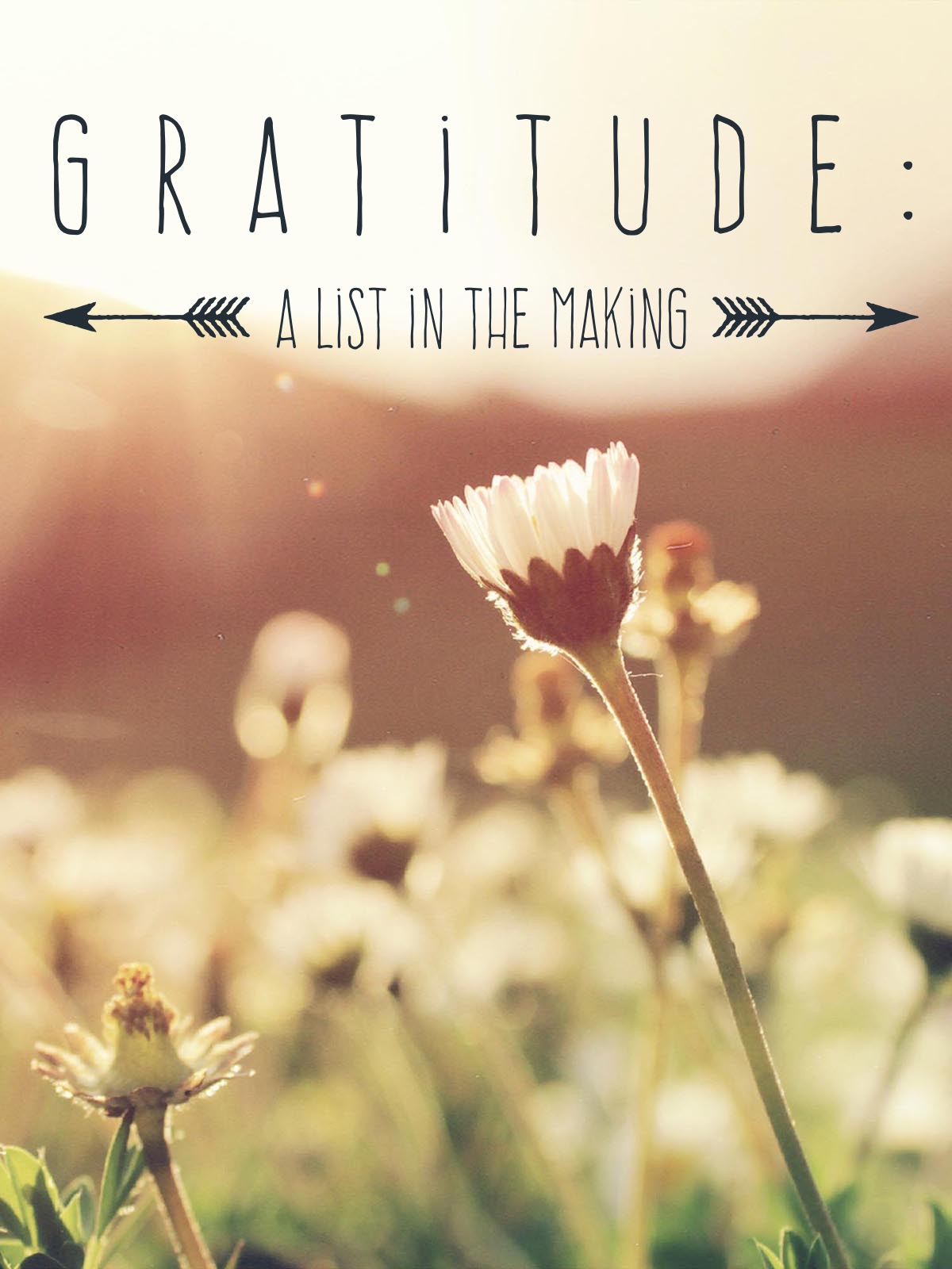 Gratitude: A List in the Making